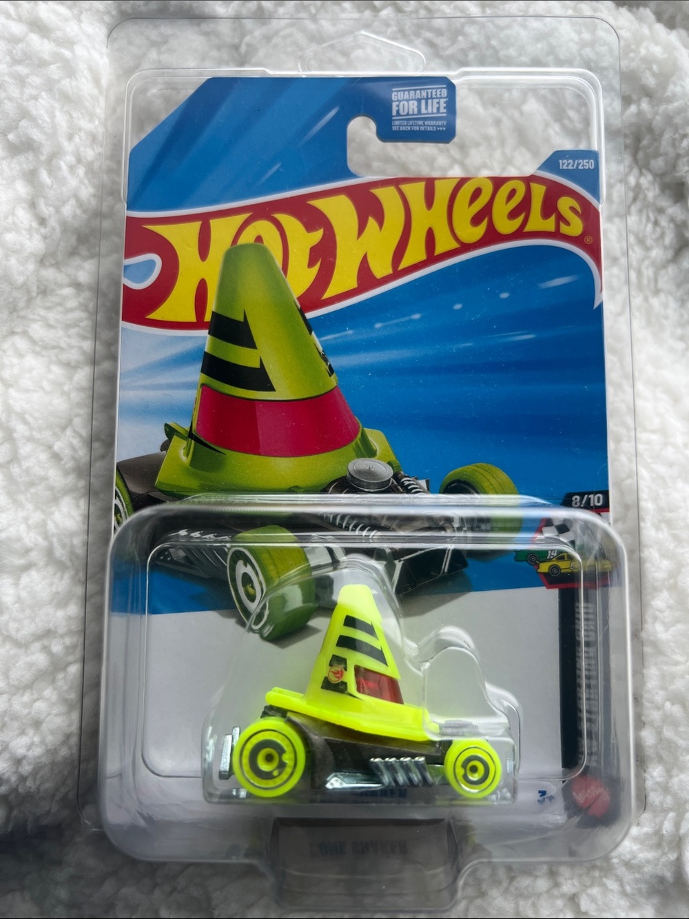 Treasure Hunt Mattel Hot Wheels Cone Shaker in Neon Yellow and Black Accents